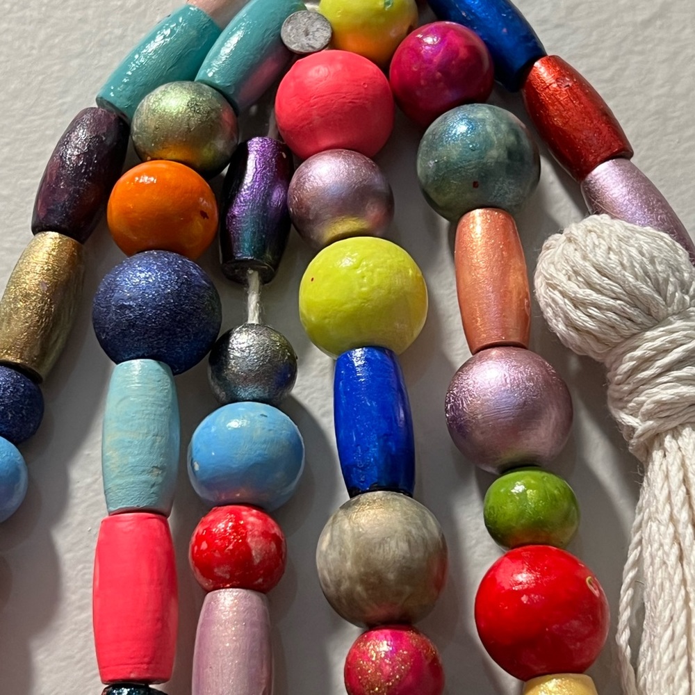 Boho Garland each bead handpainted 80” long. Accepting Orders . I painted these